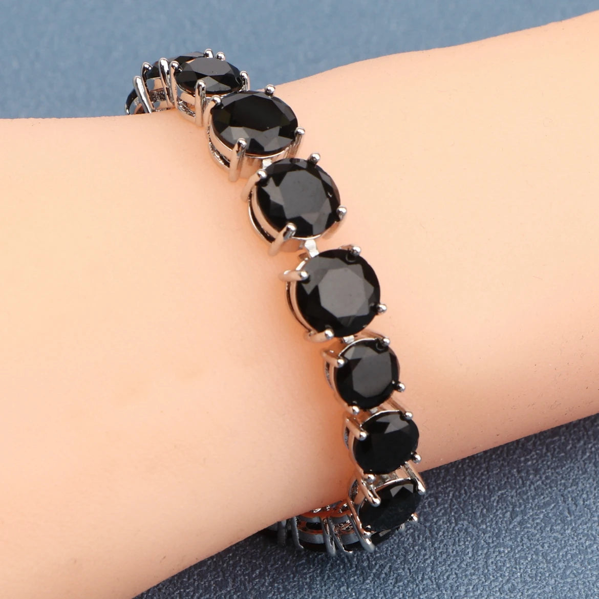Sterling Zircon Chain Bracelet
