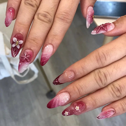 24Pcs French Ballerina Nail Tips
