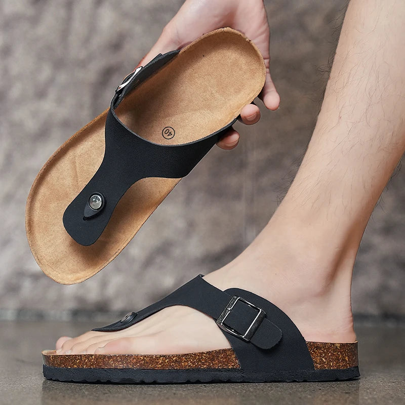 Cork Slippers Casual Flip Flops