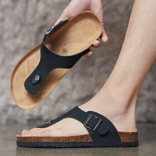 Cork Slippers Casual Flip Flops