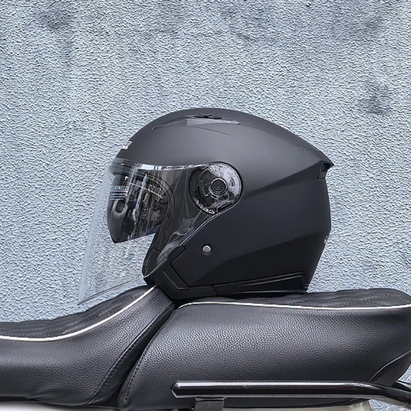 Double-Lens Racing Half Helmet