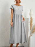 Vintage Solid Summer Dress