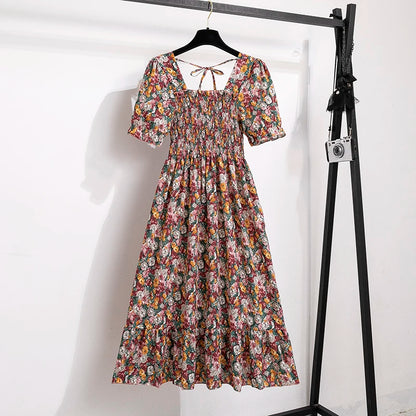 Summer Pleated Chiffon Dress