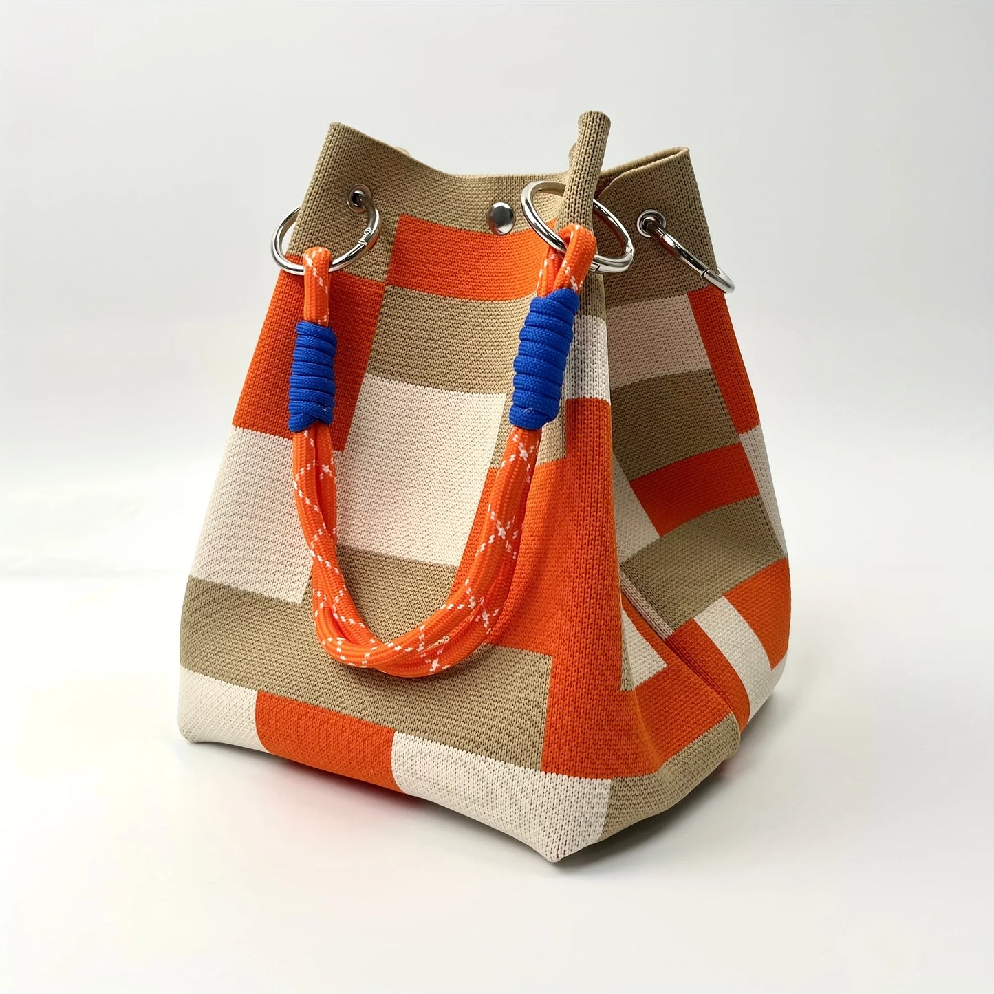 Vintage Floral Knit Handbag