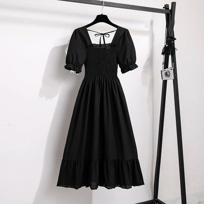 Summer Pleated Chiffon Dress