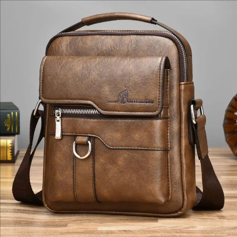 Vintage PU Leather Messenger Bag