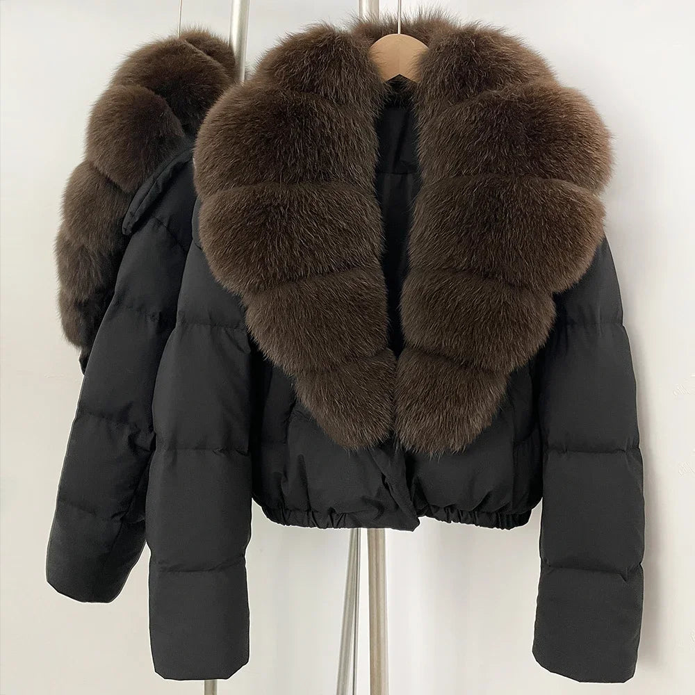 Fur Collar Duck Down Puffer Jacket