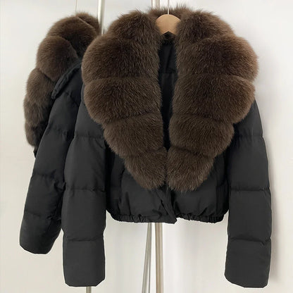 Fur Collar Duck Down Puffer Jacket