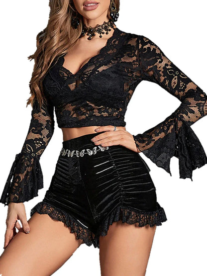 Velvet Lace Shorts