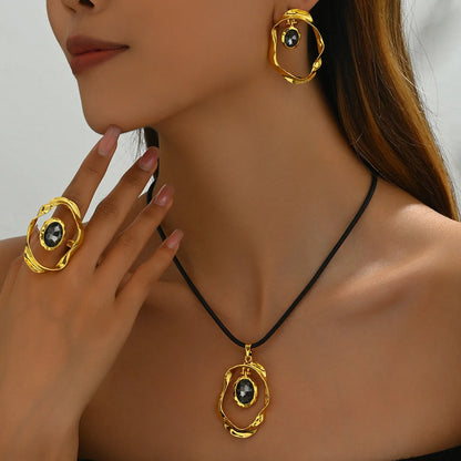 Bridal Jewelry Set Necklace Earrings Bracelet Ring