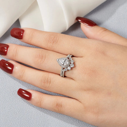 Pear Cut Bridal Ring Set