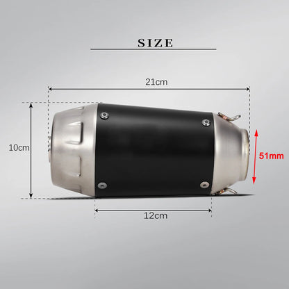 Universal Stainless Steel Motorcycle Exhaust Muffler Pipe