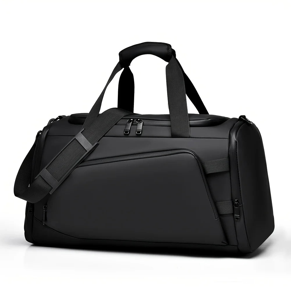Nylon Duffel Bag with Shoe Compartment