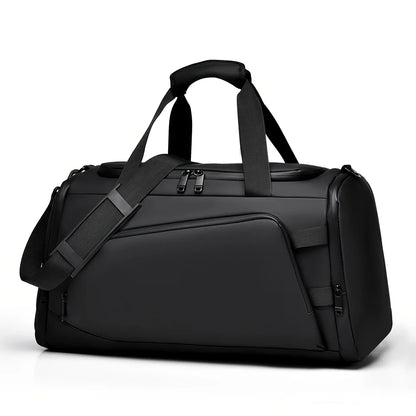 Nylon Duffel Bag with Shoe Compartment