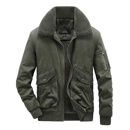 Men's Wool Collar Jacket
