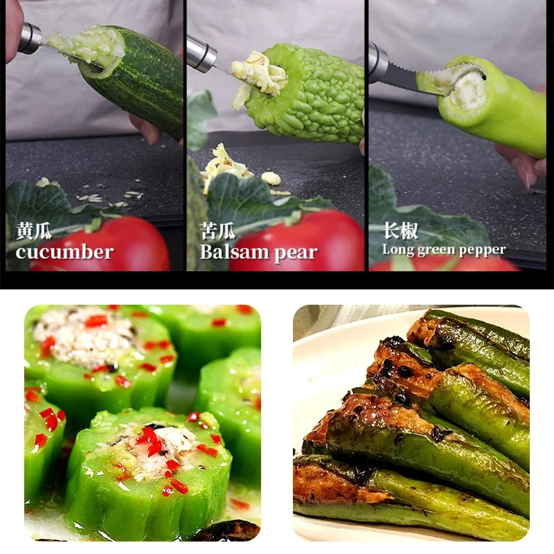Stainless Steel Pepper Corer Knife