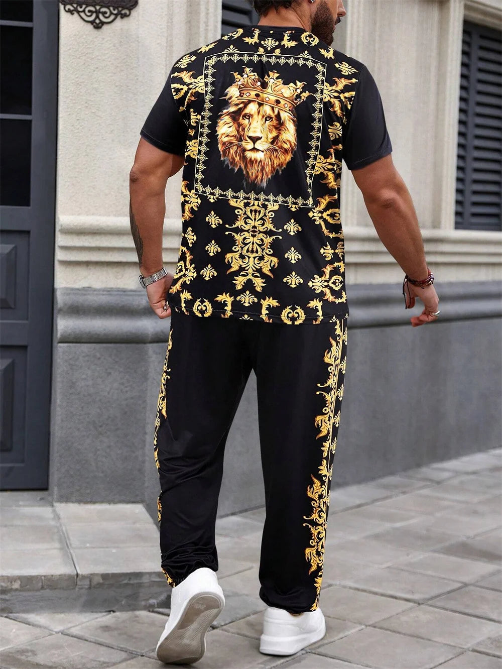 Summer Short Sleeve Trousers Suit