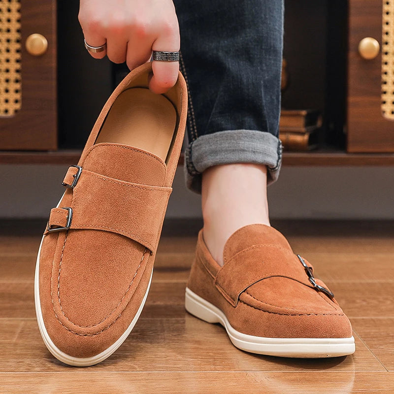 Suede Tassel Driving Loafers