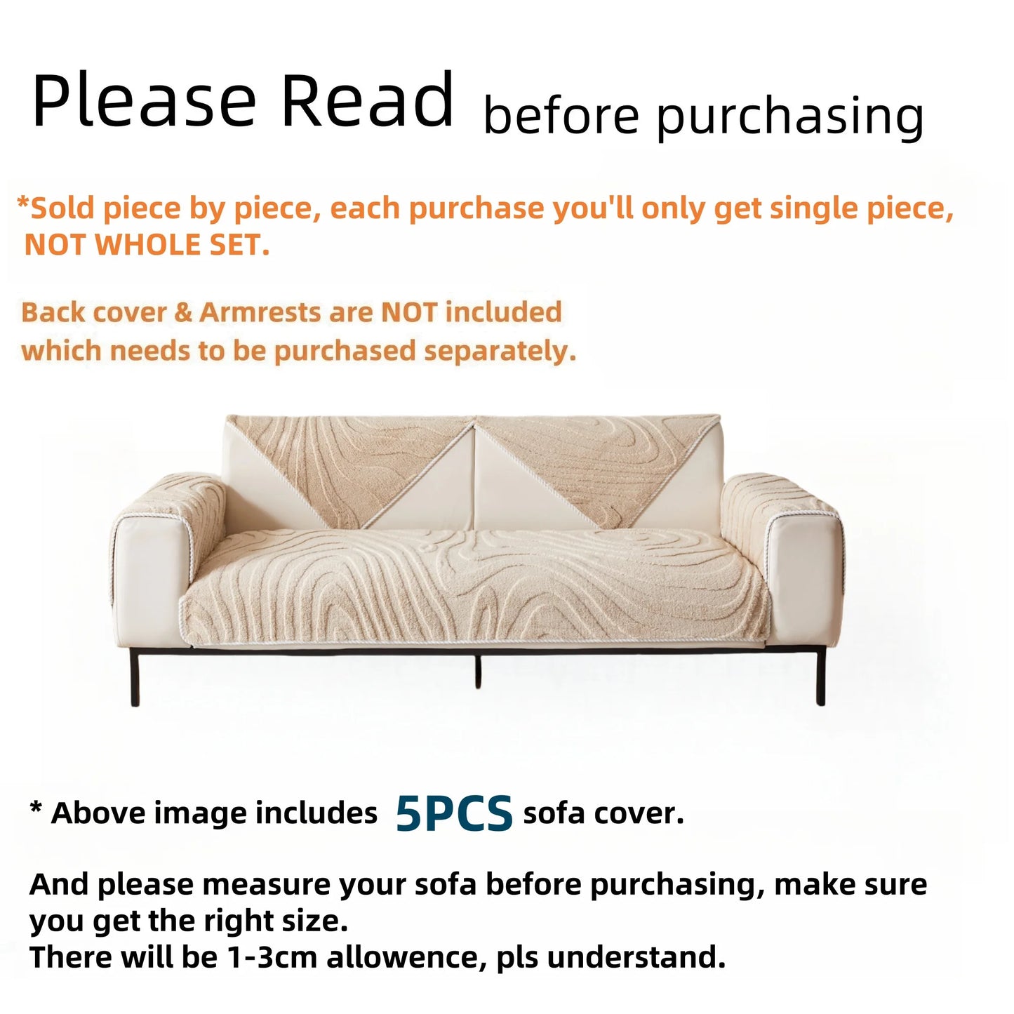 Geometric Fleece Sofa Cover