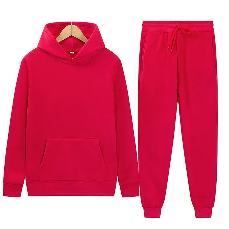 Women Two-Piece Zipper Hooded Tracksuit
