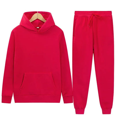 Women Two-Piece Zipper Hooded Tracksuit