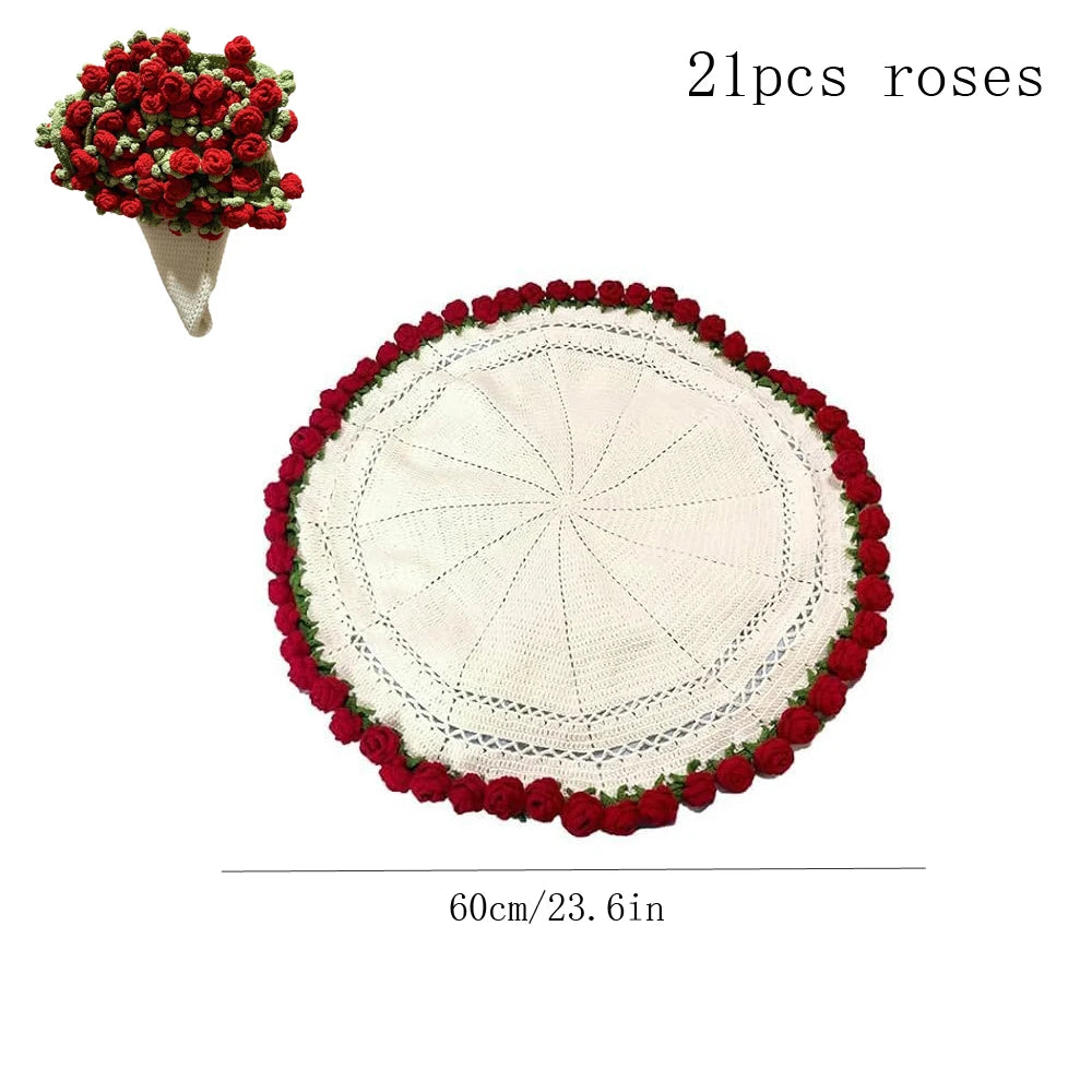 Romantic Rose Bouquet Blanket