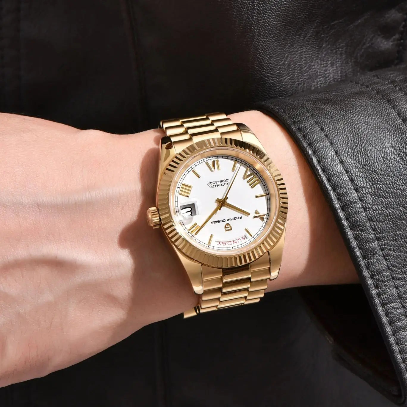 Pagani Design Gold White Watch