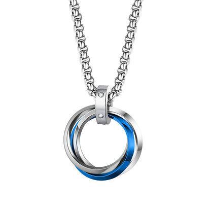 Metal Round Stainless Circle Necklace Party