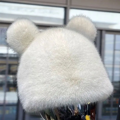 Winter Faux Mink Fur Beanie