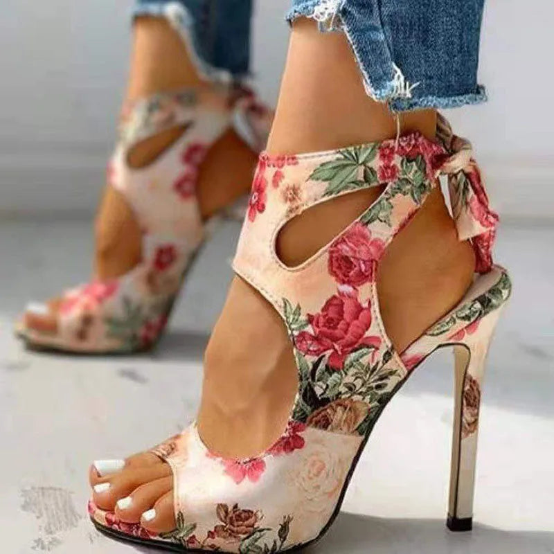 Lace-Up Gladiator Thin Heels