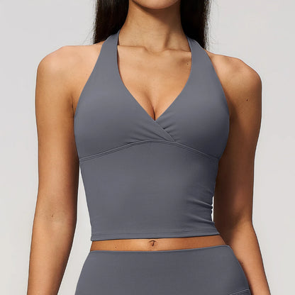 Hanging Neck Yoga Tops Sports