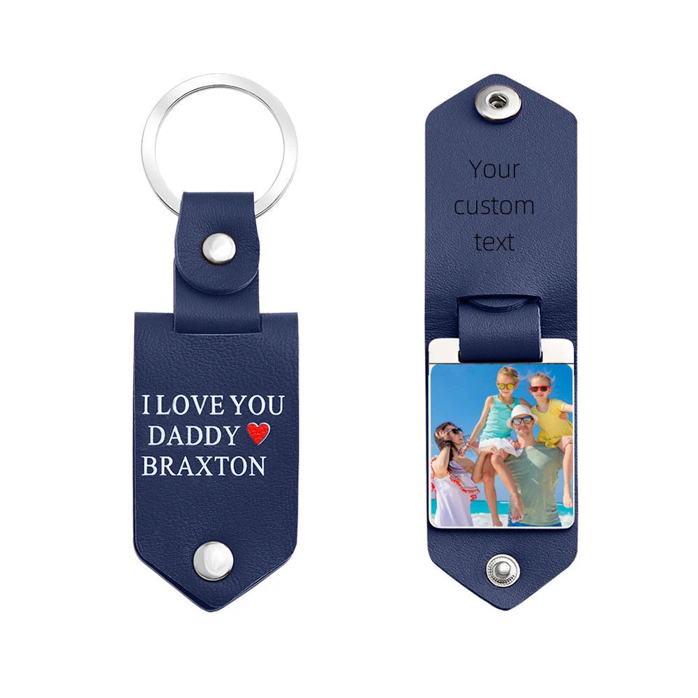 Personalized Leather Keychain