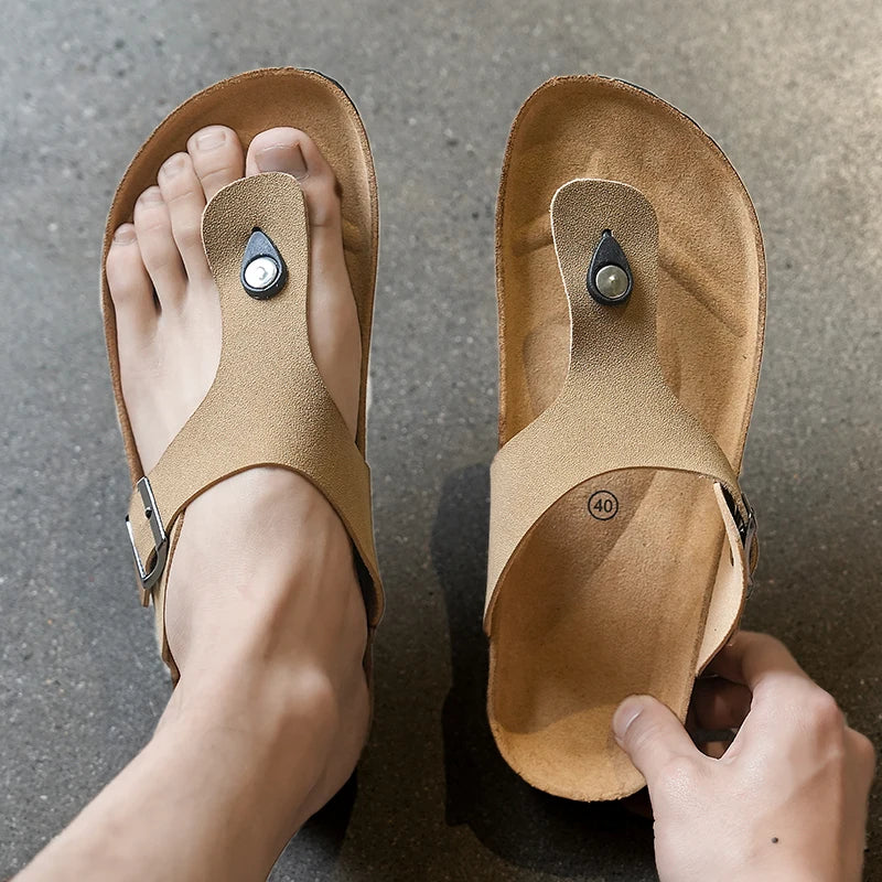 Cork Slippers Casual Flip Flops