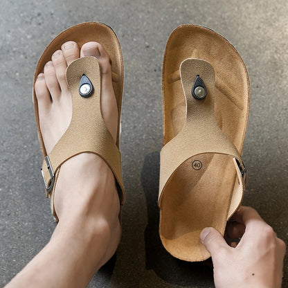 Cork Slippers Casual Flip Flops
