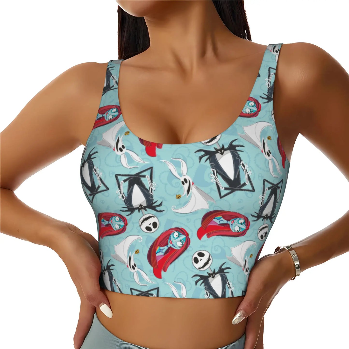 Skull Print Halloween Bra