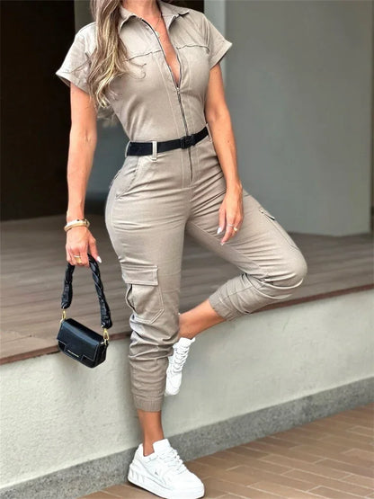 Sash Work Jumpsuit