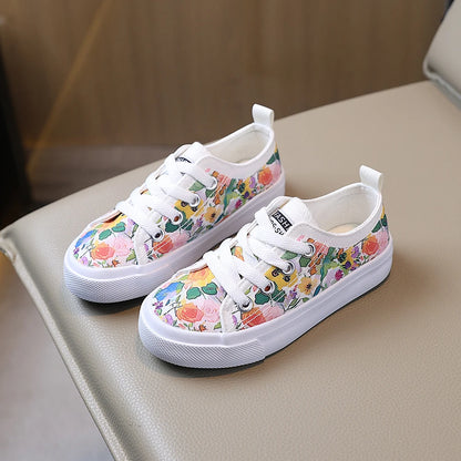 Floral Low-Top Canvas Shoes