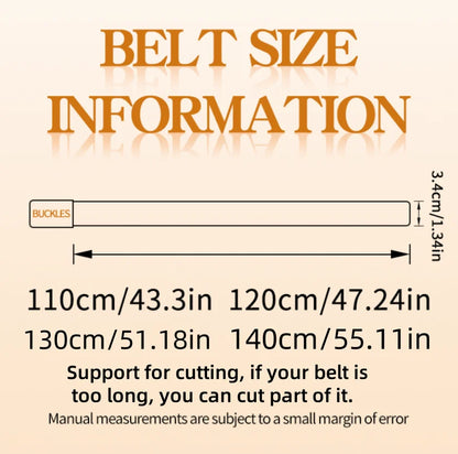 Cowskin Business Belt Automatic Buckle