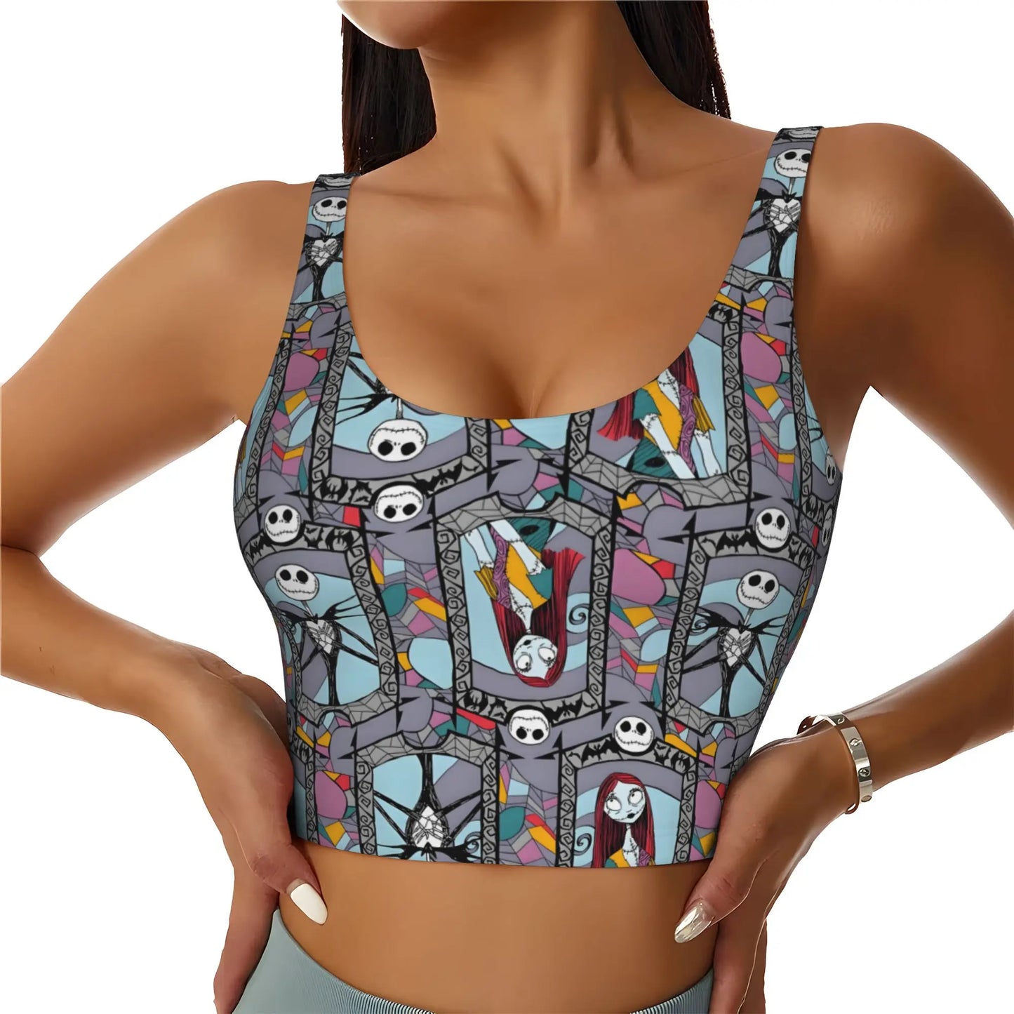 Skull Print Halloween Bra
