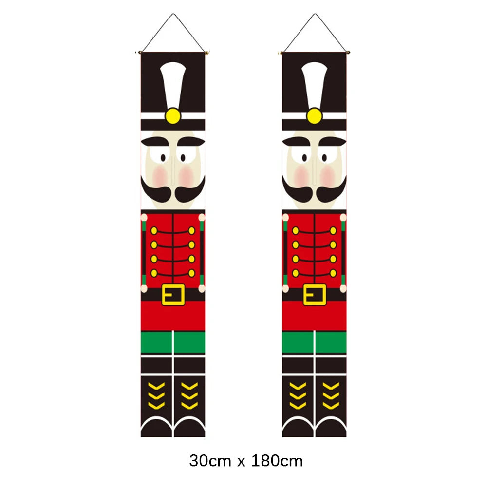 Christmas Hanging Door Banner Snowman Santa Decoration