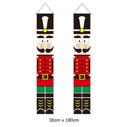 Christmas Hanging Door Banner Snowman Santa Decoration
