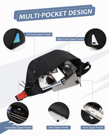Anti-Theft Nylon Sling Daypack