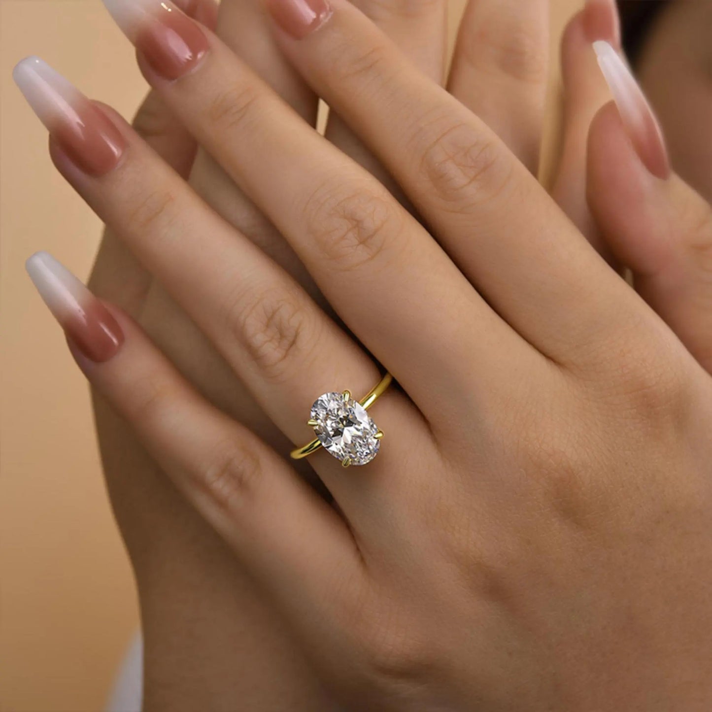 Oval Zircon Band Ring