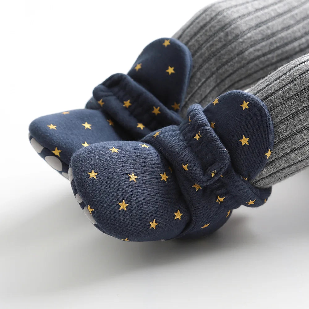 Star Checkered Baby Booties