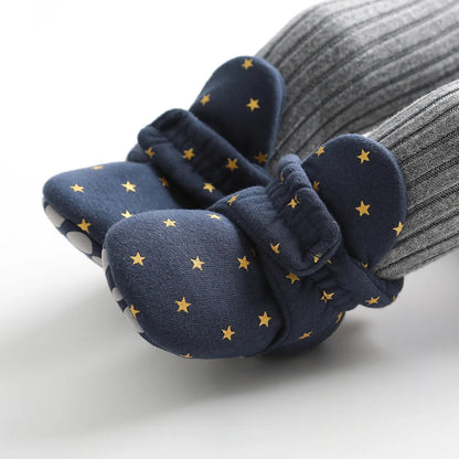 Star Checkered Baby Booties