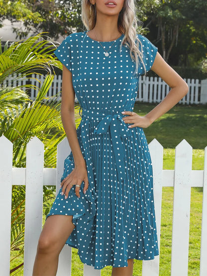 Elegant Belted A-Line Dress