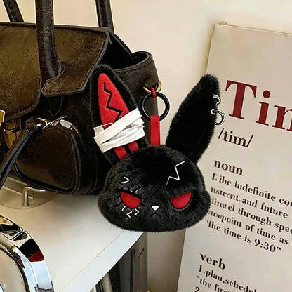 Gothic Bunny Keychain Rabbit Head