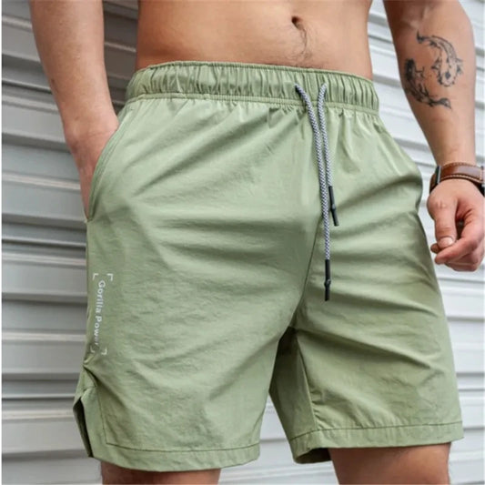 Lightweight Drawstring Gym Shorts