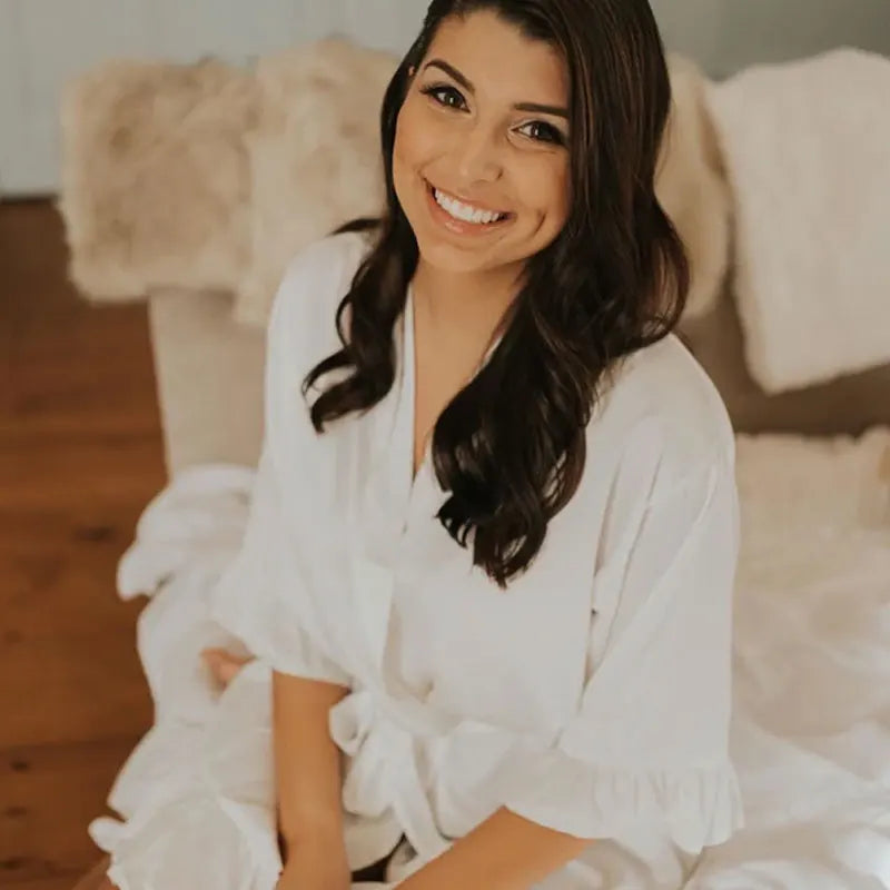 Elegant Satin Knee Robe