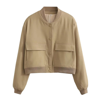 V-Neck Bomber Jacket